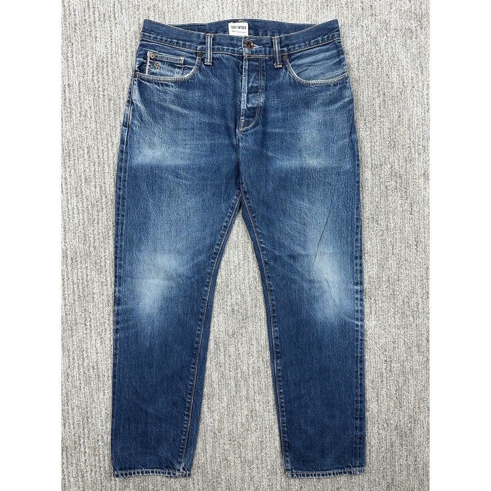 Todd Snyder Slim Fit Selvedge Jeans Mens 31x30 Indigo Blue Denim Fade 12.5 Oz